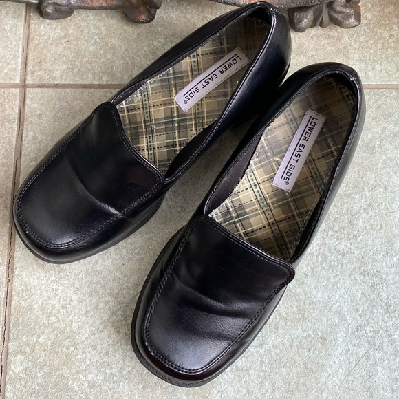 Black Chunky Heel 90s Loafers - Picture 4 of 10